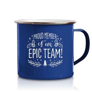 Cheersville Enamel Mug - Employee Appreciation Gift (1 Mug, Epic Team)